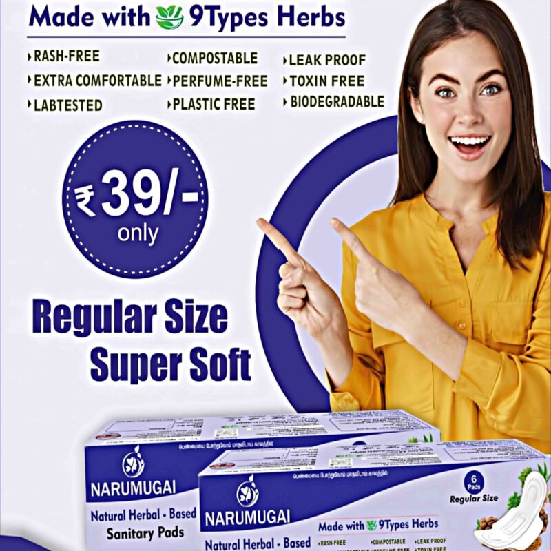 REGULAR Size Natural Based Herbal Sanitary Napkin