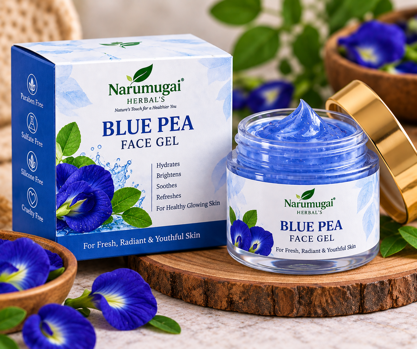 BLUE PEA FACE GEL
