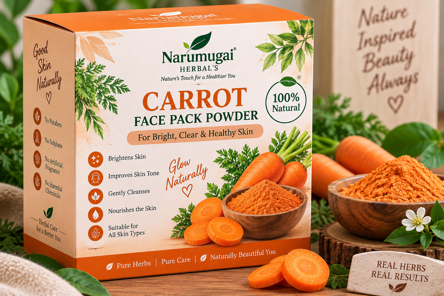 🥕 CARROT FACE PACK POWDER